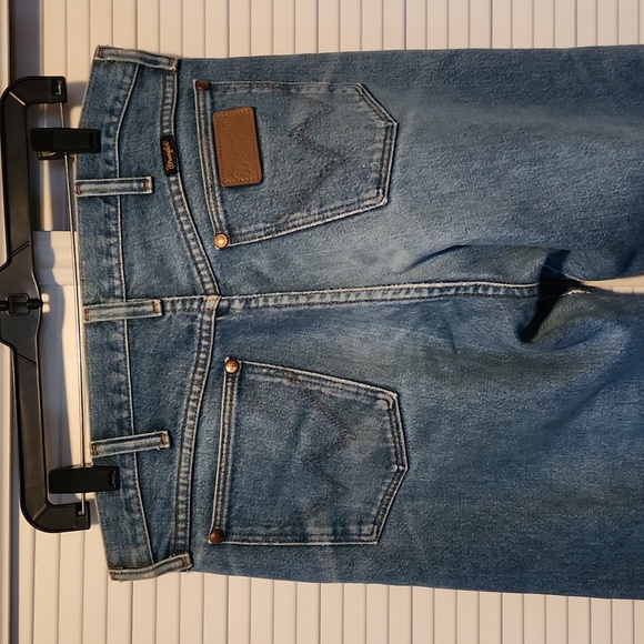 Vintage wrangler jeans distressed straight leg 33 x 32 - Picture 8 of 11